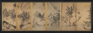 Muromachi Period Painting Drucke: Winter and Spring Landscape, first half of the 1400s. Creator: Tensho Shubun (Japanese)