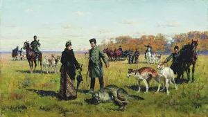 Russian State Library Images Drucke: Wolf Bound, 1891