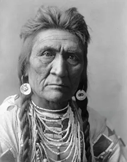 Traditional Tribal Clothing Drucke: Wolf, c1908. Creator: Edward Sheriff Curtis