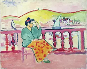 Drucke von Frau auf einer Terrasse, 1907 Henri Matisse Drucke: Frau auf einer Terrasse, 1907. Künstler: Henri Matisse