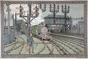 British Railway Station Drucke: Work, c1910. Artist: James Akerman