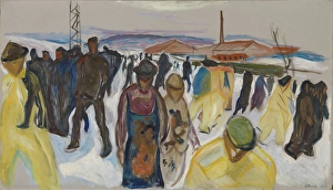 Edvard Munch Art Drucke: Workers Returning Home, 1920. Creator: Edvard Munch