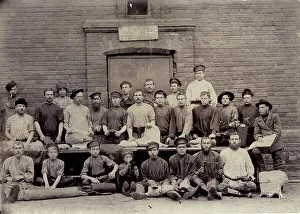 Gerahmter Druck : Arbeiter des rollenden Werkes U.V.Baraboschchina, 1915. Schöpfer unbekannt