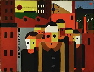 Berlin Street Scene Drucke: The Working Men, 1925. Creator: Seiwert, Franz Wilhelm (1894-1933)