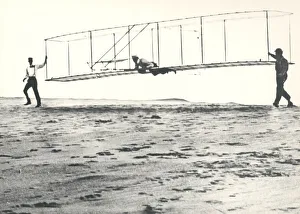 Die Flugzeugtests der Wright-Brüder in Kill Devil Hills (North Carolina), Vereinigte Staaten von Amerika am 10. Oktober 1902