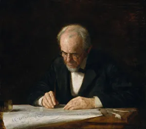 Drucke von Der Schreibmeister, 1882 Thomas Eakins Drucke: Der Schriftmeister, 1882. Ersteller: Thomas Eakins