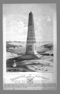 Isle Of Wight Landmarks Drucke: The Yarborough Monument, Bembridge Down, late 19th century. Creator: William Evans