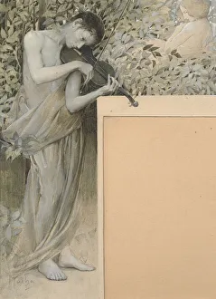 Fine Art Music Images Drucke: Young violin player