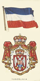Studio Shot Of A Flag Drucke: Yugoslavia, c1935. Creator: Unknown