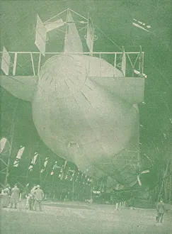 German Airship Drucke: A Zeppelin at home, c1917 (1919)