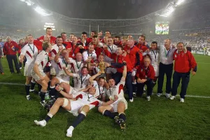 Rugby-Weltmeisterschaft Drucke: England feiert den Gewinn des Rugby-Weltmeisterschaftsturniers