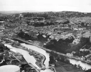 Luftaufnahme Drucke: Ein Luftaufnahmen von Exeter aus dem Jahr 1935