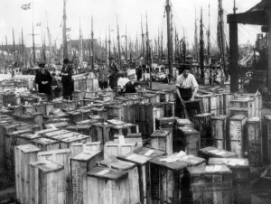 Hafen von Grimsby 1945