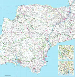 Karten der Grafschaft Devon