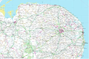 Karte der Grafschaft Norfolk