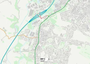 Pendle BB9 5 Karte