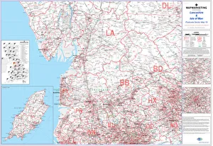 Postleitzahlsektormapfblatt 19 Lancashire und die Insel Mann