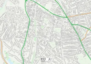 B - Birmingham Drucke: Birmingham, B12 8 Karte