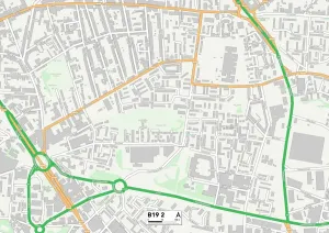B - Birmingham Drucke: Birmingham B19 2 Karte