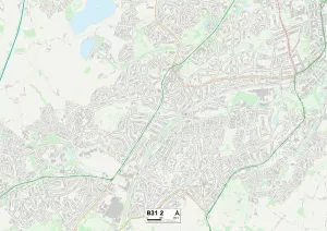 B - Birmingham Drucke: Birmingham B31 2 Karte