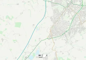 Gerahmter Druck : Bromsgrove, B61 7 Karte Gerahmter Druck : Bromsgrove, B61 7 Karte