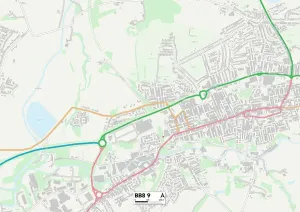Gerahmter Druck : Pendle BB8-Map Gerahmter Druck : Pendle BB8-Map