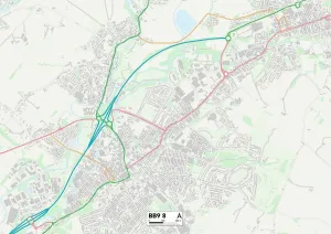 Pendle BB9 8 Karte