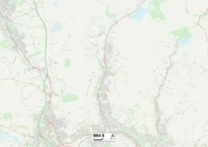 BB - Blackburn Drucke: Rossendale BB4 8 Karte