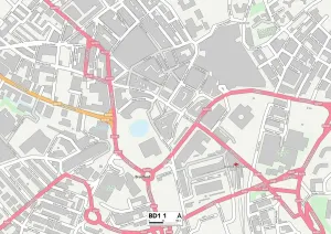 Bradford BD1 1 Karte