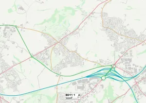 Kirklees BD11 1 Karte