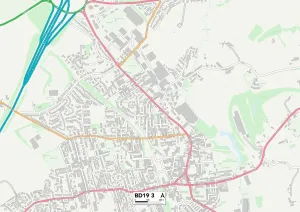 Kirklees, BD19 3 Karte