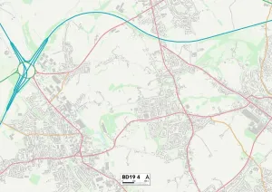 Kirklees BD19 4 Karte