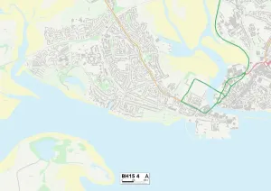BH - Bournemouth Drucke: Poole BH15 4 Karte