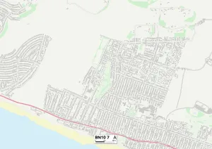Lewes BN10 7 Karte