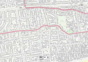 BN - Brighton Drucke: Worthing BN11 4 Karte