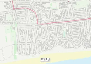 BN - Brighton Drucke: Worthing BN12 4 Karte