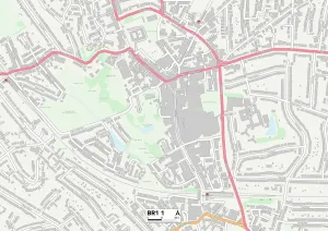 BR - Bromley Drucke: Bromley BR1 1 Karte