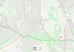 Gerahmter Druck : Bromley BR2 7 Karte Gerahmter Druck : Bromley BR2 7 Karte