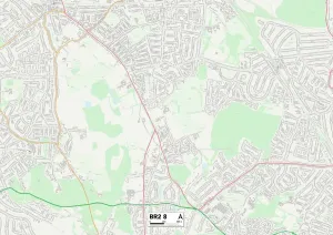 Gerahmter Druck : Bromley, BR2 8 Karte Gerahmter Druck : Bromley, BR2 8 Karte
