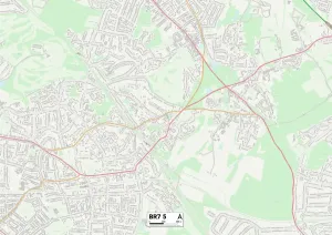 Gerahmter Druck : Bromley BR7 5 Karte Gerahmter Druck : Bromley BR7 5 Karte