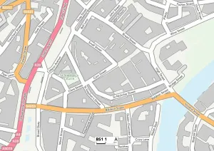 Bristol BS1 1 Karte