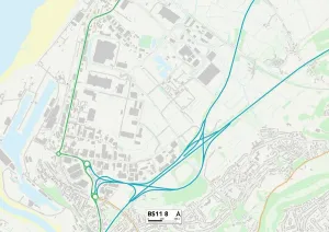 Bristol BS11 8 Karte