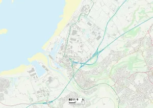 BS - Bristol Drucke: Bristol BS11 9 Karte