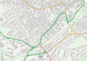 BS - Bristol Drucke: Bristol BS 3, Karte