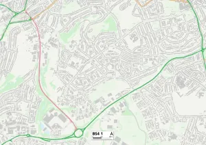 BS - Bristol Drucke: Bristol BS4 1 Karte