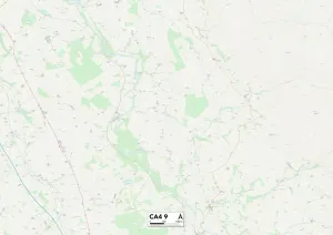 Gerahmter Druck : Karlslie CA4 9 Karte Gerahmter Druck : Karlslie CA4 9 Karte