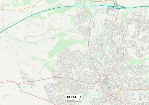 Bridgend CF31 4 Karte