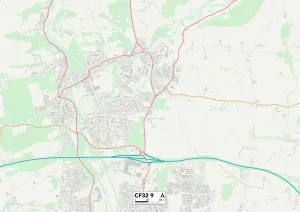 Bridgend CF32 9 Karte