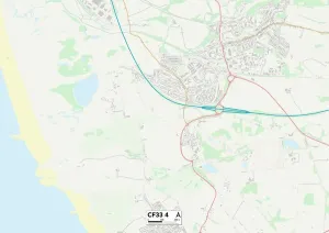 Bridgend CF33 4 Karte