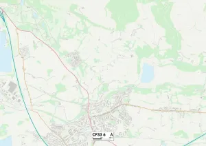 Bridgend CF33 6 Karte